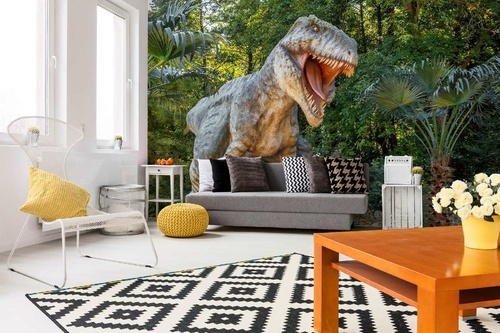 Vlies Fototapete - Modell des großen Tyranosaurus Rex 375 x 250 cm